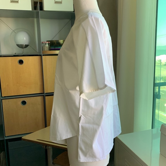 Madewell Cotton Top Tee Blouse Split Back Sz S M - Picture 8 of 12